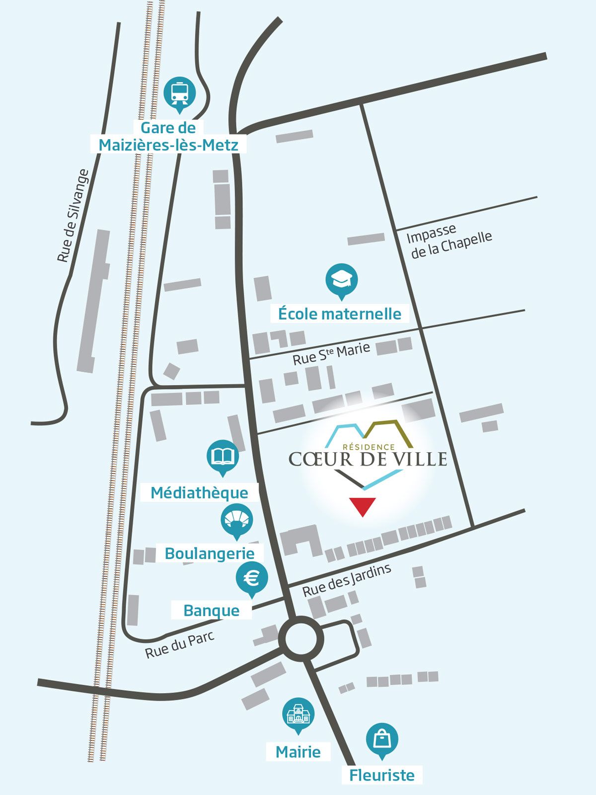 Résidence Cœur de Ville - Maizières-lès-Metz - Plan de situation